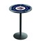 Holland Bar Stool Co 42" Blk Wrinkle Winnipeg Jets Pub Table L214B4228WinJet - alternate 1